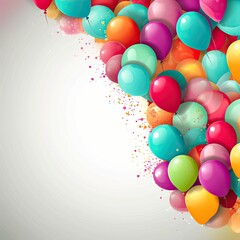 A string of colorful balloons,Suitable for Valentine's Day,Wedding or other event decoration,AI generated.