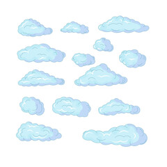 Set of Hand Drawn Clouds