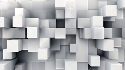 cubic building blocks background in greyish and white color, presentation background for data science and technological meetings	