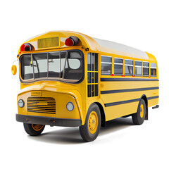 Fototapeta na wymiar school bus isolated on white