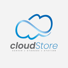 Dedicated Cloud Server Station and Secure Storage Logo