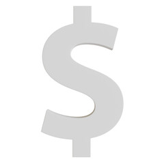 Naklejka premium Dollar sign 3D illustration