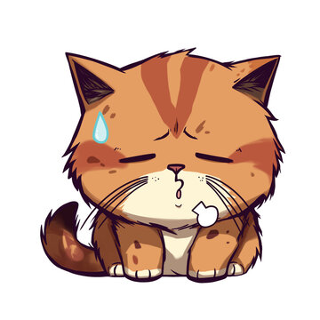 tired expression cat face