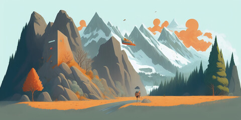 camping in the mountains