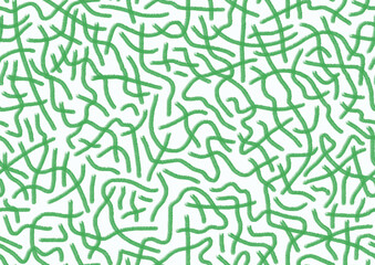 Abstract hand - drawn drawing with green sloppy strokes of lines on a white background .Seamless drawing.