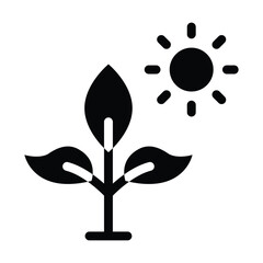 photosynthesis glyph icon illustration vector graphic