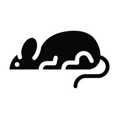 mouse glyph icon illustration vector graphic