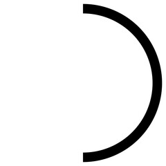 Arch of circle isolated on transparent background