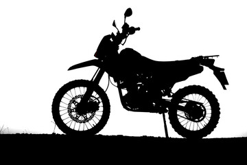 silhouette of motorcycle