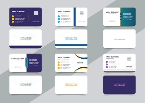 Business card set of template design. medical healthcare or dentist  Two-sided on the white background vector layout