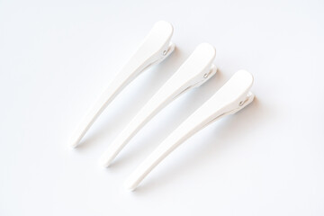 白いヘアクリップ