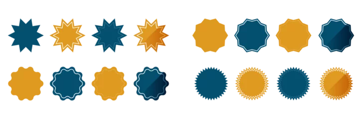 Selbstklebende Fototapeten Macarons Collection de pastilles, stickers, étiquettes, médailles, macaron - Illustrations vectorielles colorées simples, avec contours et effets  © Manon