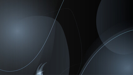 Simple transparent rounded shape on black banner background