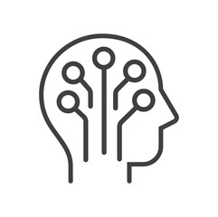 Human intellect - icon, vector, sign.