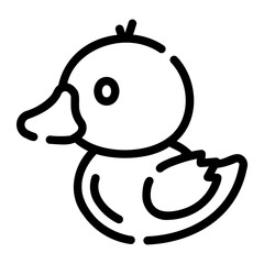 rubber duck Line Icon