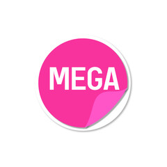 pink button with sale, Label
