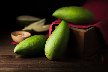 Raw Thai mangoes