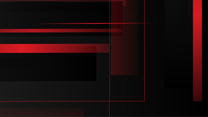 Fototapeta premium Abstract red stripe and lines on dark design futuristic background