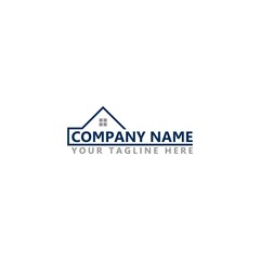 Real estate logo template design for business company isolated on white background