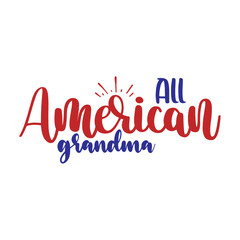 Fototapeta na wymiar All American Grandma