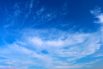 Naklejka na ściany i meble Blue sky with clouds, summer sky, nature background