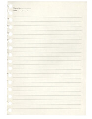 blank torn note paper
