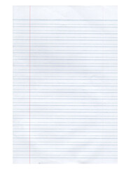 Blank school notebook paper