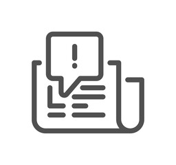 Fake news related icon outline and linear symbol.