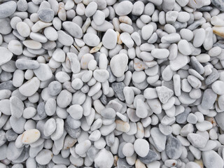 White pebbles stone background