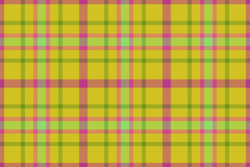 Textile pattern fabric. Plaid tartan seamless. Background check texture vector.