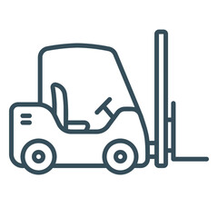 Forklift icon for lifting goods in warehouse