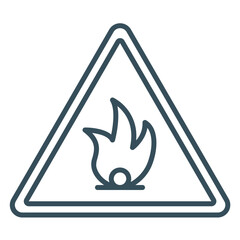 Flammable material warning icon