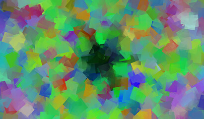 Kolorowe geometryczne kwadratowe kształty, cyfrowe tło, mozaika