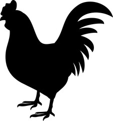Rooster silhouette PNG illustration