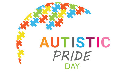 Fototapeta na wymiar Autistic Pride Day. background, banner, card, poster, template. Vector illustration.