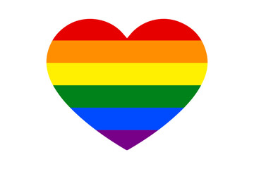 a rainbow-colored heart. A symbol of LGBT pride. Vector illustration.