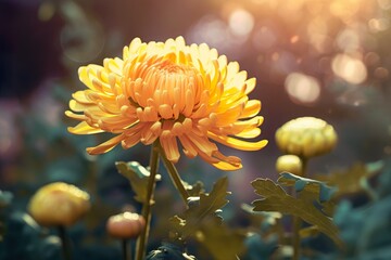 Fototapeta na wymiar Amazing and classy image of chrysanthemum flower