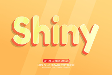 Shiny orange text effect editable modern style
