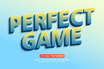 Perfect game text effect editable modern style