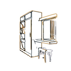 wardrobe color sketch with transparent background