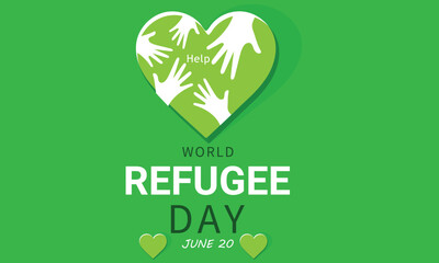 World Refugee Day. background, banner, card, poster, template. Vector illustration.