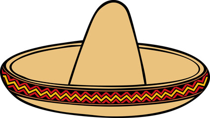 Sombrero (Mexican hat) PNG illustration