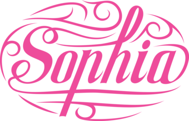 Female name Sophia PNG illustration