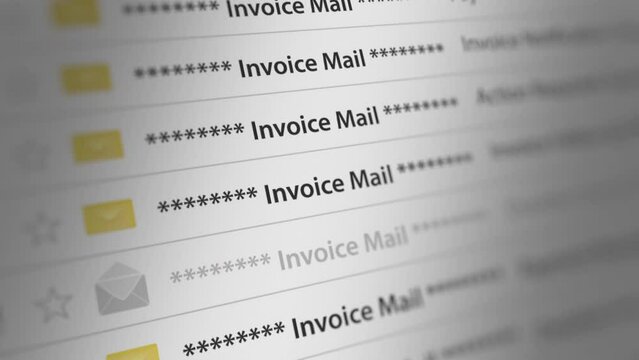 Animated Invoice E-Mail on Webmail. Seamless Loops

