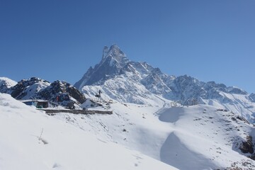 snow covered mountains, Mardi Himal Trekking, Nepal