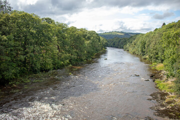 Fototapeta na wymiar Wye valley in Wales in the summertime.