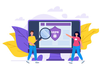 General Data Protection Regulation - GDPR iconcept. Vector illustration.