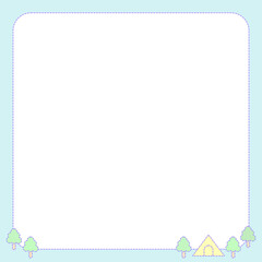 ⭐︎シンプルなキャンプ地のフレーム⭐︎PNG