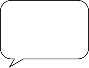 角丸四角形吹き出し 実線 枠のみ