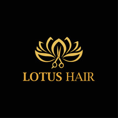 Modern lotus hair company logo